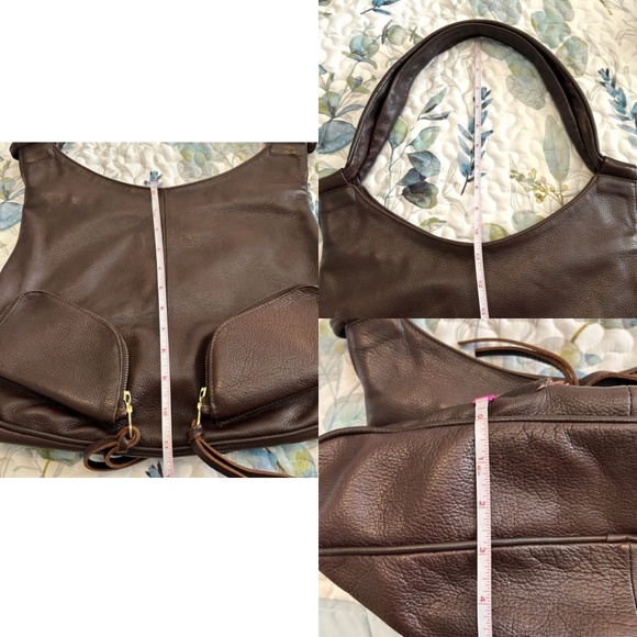 Christopher Kon Vintage Leather Hobo Bag Chocolate Brown Made in Canada - Picture 14 of 17